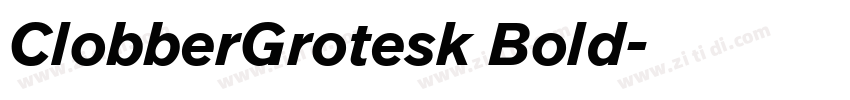 ClobberGrotesk Bold字体转换